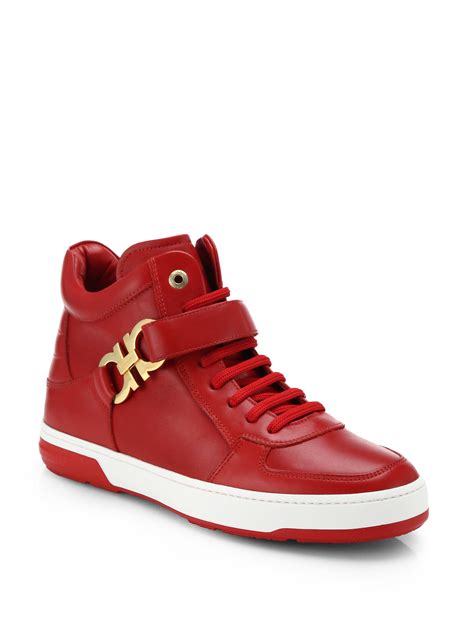 ferragamo high top sneakers.